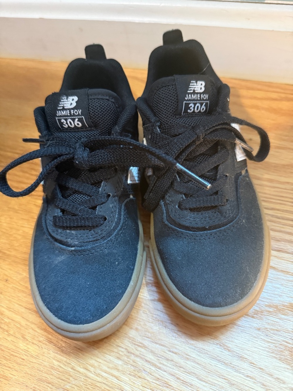 New Balance Kids Black and Gum-Trim Skate Sneakers